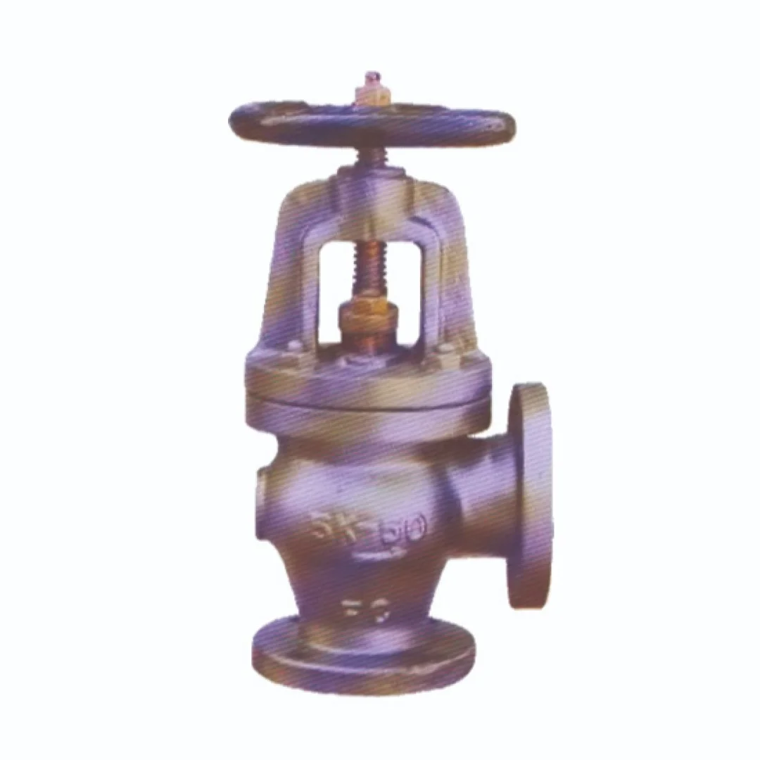 MARINE ANGLE VALVE (JIS 5K) - Marine Valves showing detailed view with specifications and design features in realistic presentation